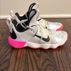 COPY - Volleyball Nike Sneakers White and Pink with Chunky Sole and Breathable …